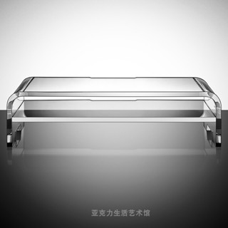 透明亞克力電腦顯示器屏增高架墊托架桌面鍵盤收納置物架簡約底座可開發票
