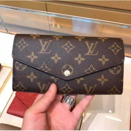 二手 LV M60531 SARAH 經典 老花 信封 皮夾 女用 長夾 發財包現貨