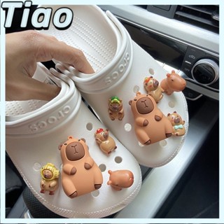 [crocs 鞋釦]洞洞鞋鞋釦 新品卡皮巴拉鞋釦鞋花 立體鞋釦 可愛卡通智必星 卡皮巴拉水豚洞洞鞋配飾 手工diy卡扣