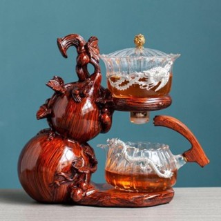 免運 葫蘆懶人泡茶器耐熱玻璃沖茶壺創意輕奢半全自動功夫茶具整套