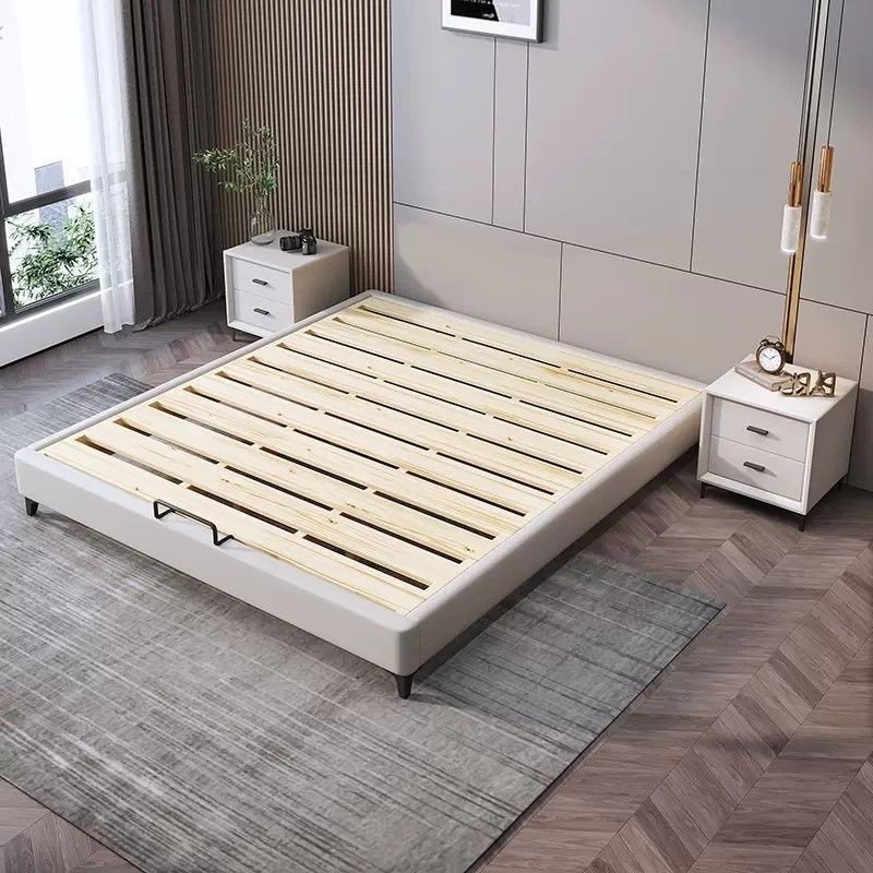 無床頭床架實木床排骨架框架科技佈榻榻米床架傢用可定製工廠直銷