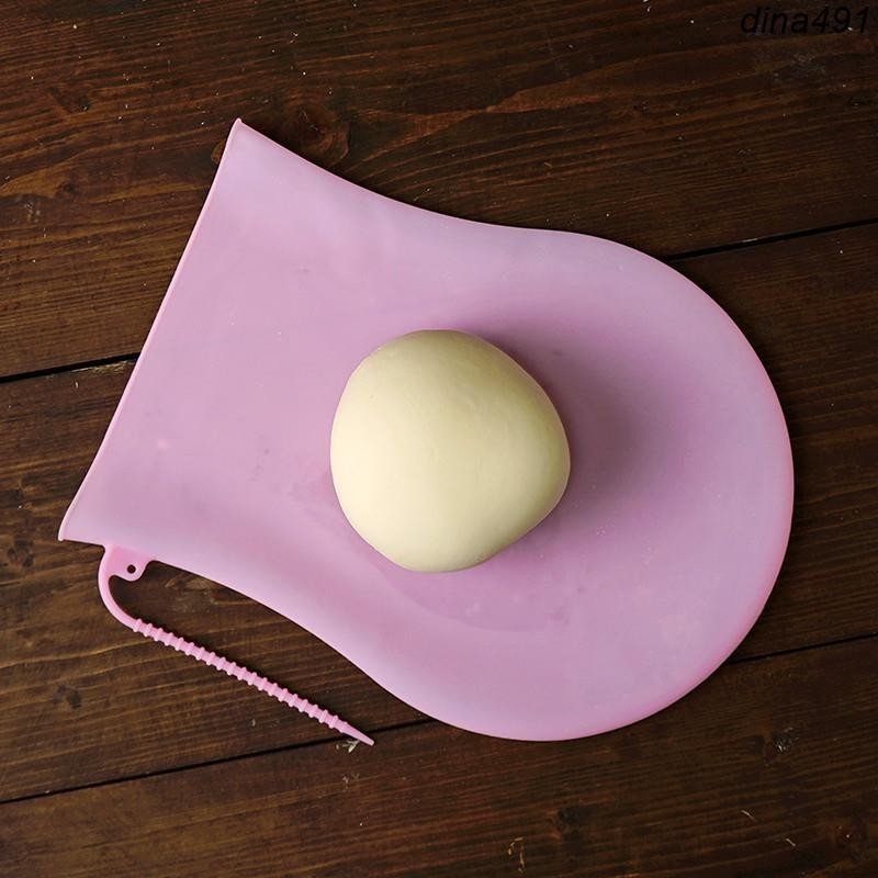 熱銷︱烘焙工具 粉色矽膠 揉麵袋 束口和麵便攜 加厚 不粘發麵烘焙工具