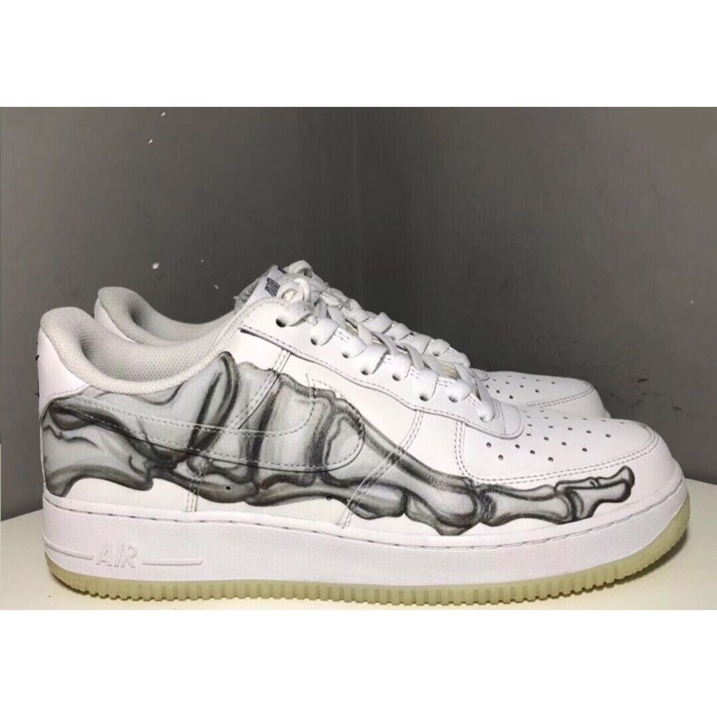 限時特惠 Nike Air Force 1 骷髏頭 萬聖節 夜光 男女款 休閒鞋 BQ7541-100