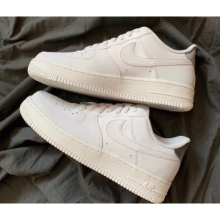 Nike Air Force 1 07 Essential 銀鐳射尾 休閒 板 AO2132-003 慢跑鞋