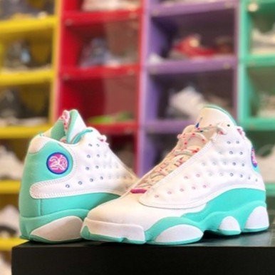 Air Jordan 13 Aurora Green（GS）白綠 女 籃球 439358-100 慢跑鞋