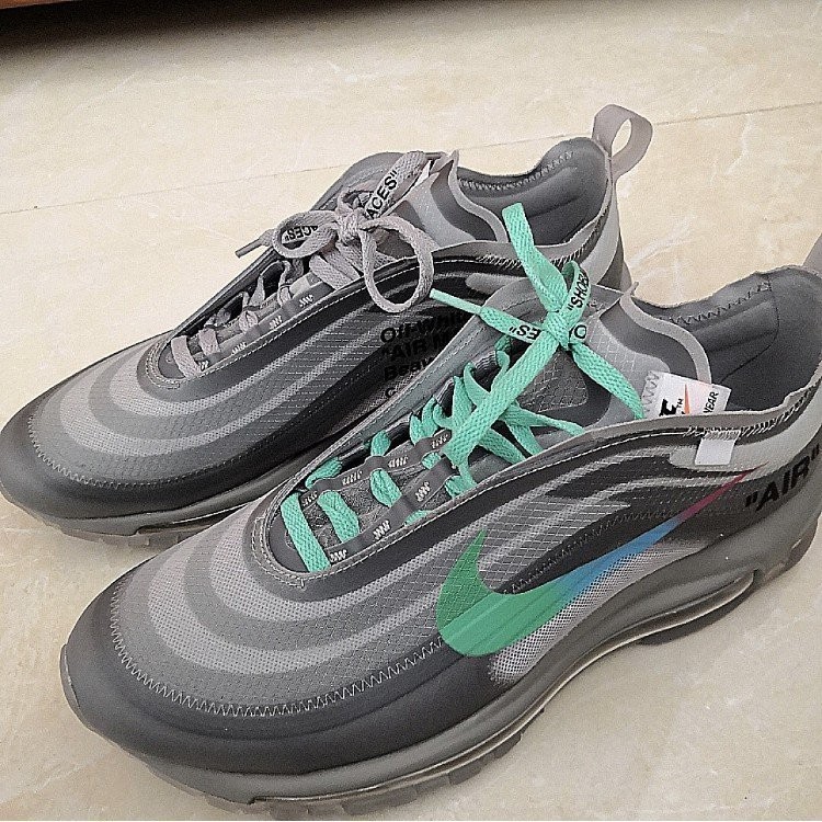 Nike Air Max 97 Off-White Menta THE 聯名 彩虹 發售 氣墊運動 慢跑鞋