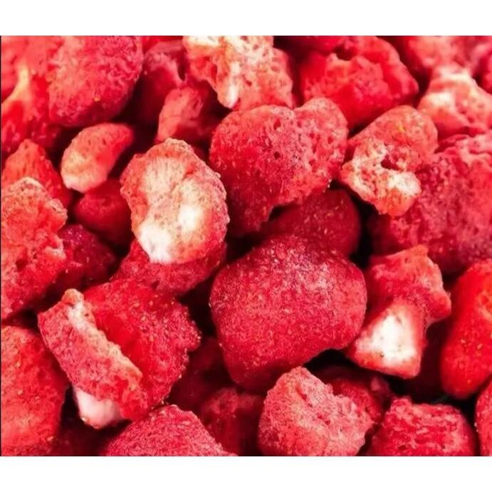 免運 凍乾草莓脆塊500g 大顆粒凍幹草莓脆碎塊碎粒雪花酥牛軋糖草莓粉零食烘焙原料網紅