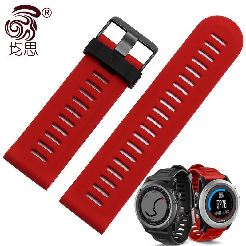 [手錶配件]適用Garmin佳明Fenix3HR飛耐時35X矽膠手錶帶 防水橡膠錶帶戶外運