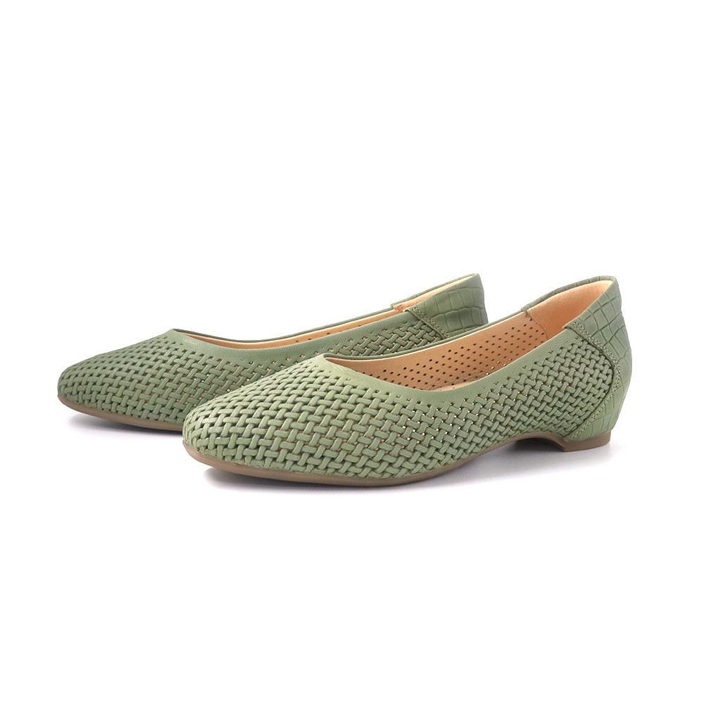 【DK氣墊鞋】時尚編織皮紋氣墊鞋 71-3230-30 綠