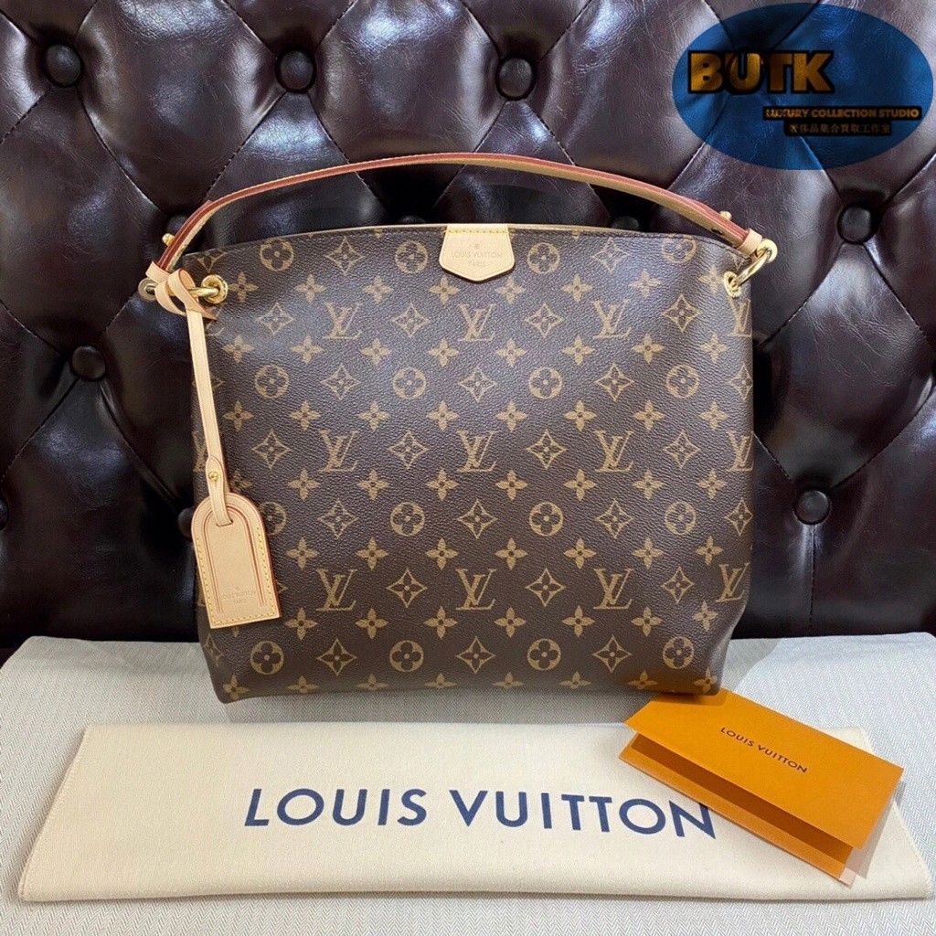 LV 路易威登 GRACEFUL PM 肩背包 手提包 斜挎包 M43700 中古包 肩背購物袋 托特包