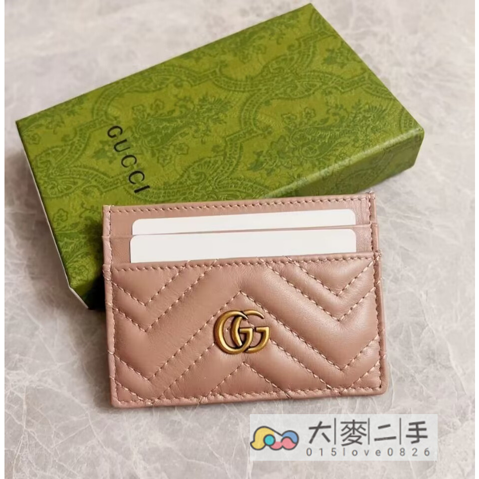 GUCCI GG Marmont 粉色 黑色 紅色 緑色 卡片夾 名片夾 卡夹 443127 顔色齊全