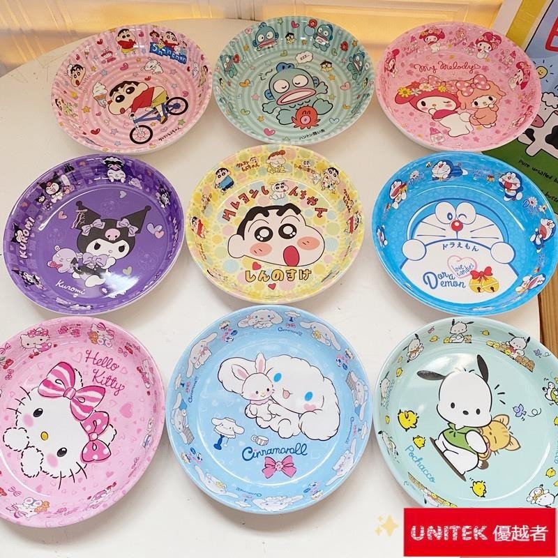 熱賣❤️可愛的三聚氰胺盤子兒童kuromi Cinnamoroll Hello Kitty Melody餐具餐盤餐具盤子
