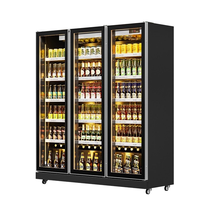 [定金]爆款💥[台灣熱賣]華爾冰櫃保鮮冷藏櫃立式酒吧展示櫃冰箱商用便利店三門飲料啤酒櫃