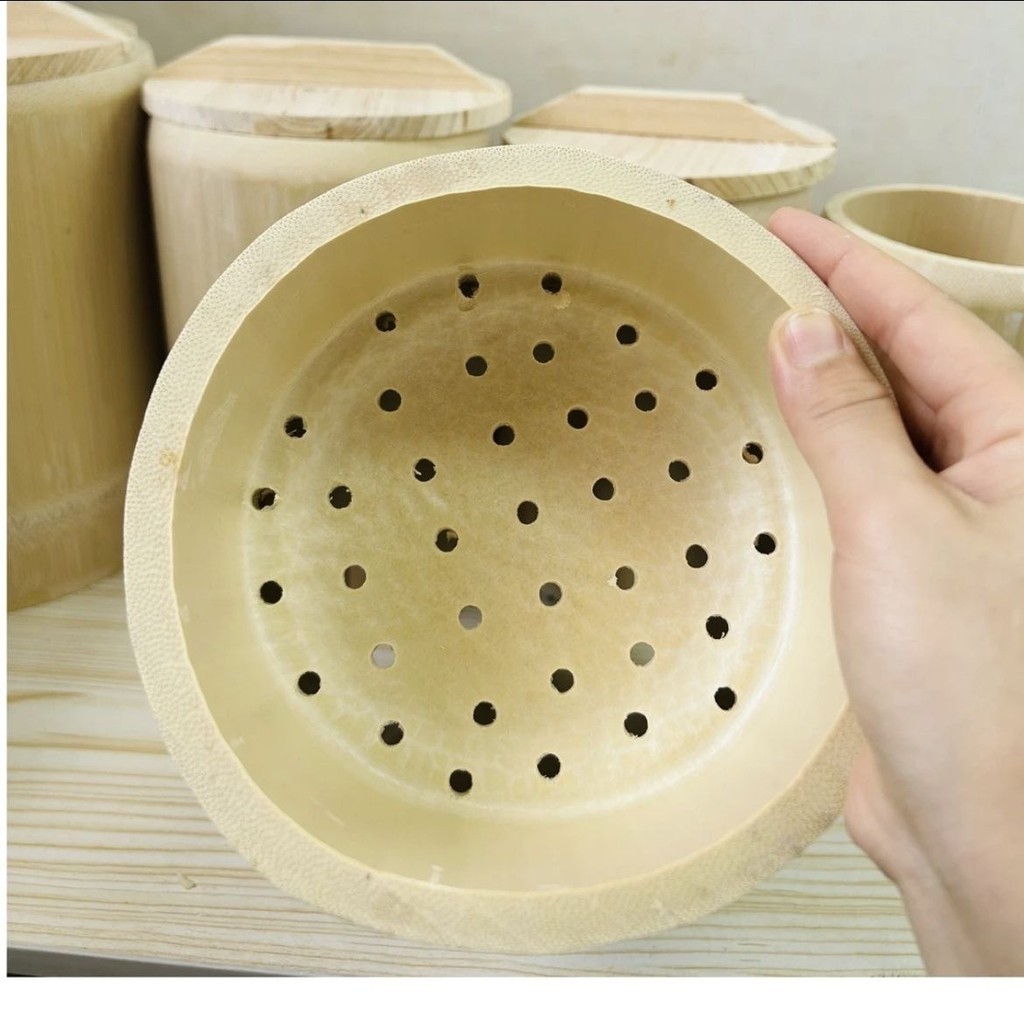 日式木碗蒸飯木桶竹筒蒸飯桶一體成型竹子蒸飯桶甑子家用家庭裝天然楠竹 木桶木碗