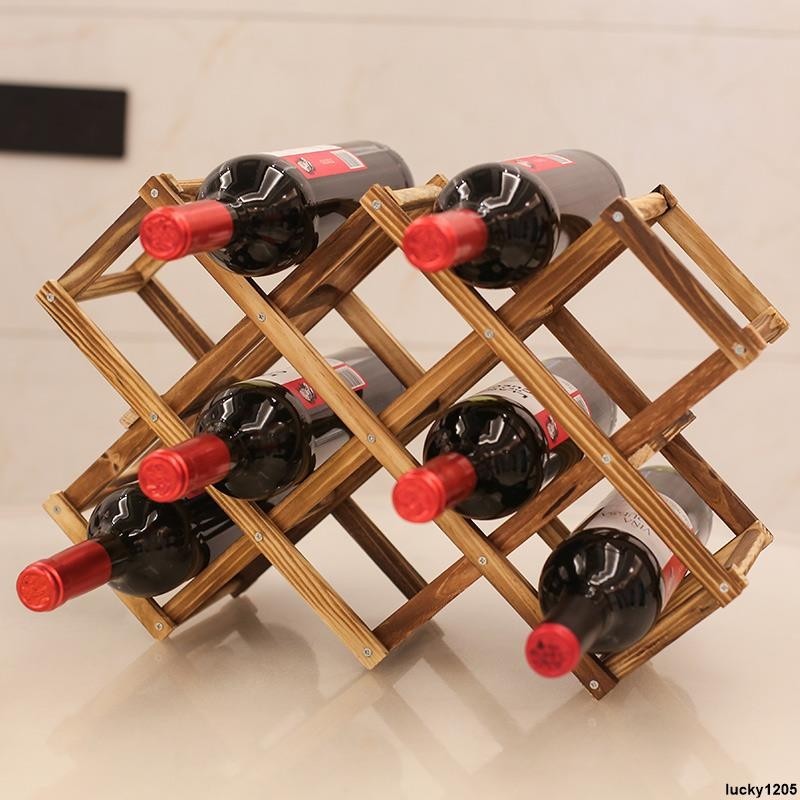 優惠多多❥❥歐式實木紅酒架擺件創意葡萄酒架實木展示架家用酒瓶架客廳酒架子
