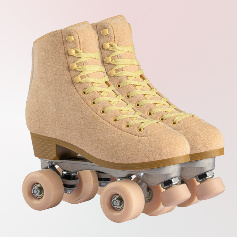 ✨臺灣發貨丶新款成人雙排溜冰鞋綠色輪滑鞋金屬支架旱冰鞋四輪溜冰鞋