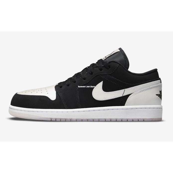 Nike Air Jordan 1 Low Diamond Shorts黑白熊貓百搭運動籃球鞋DH6931-00男女鞋