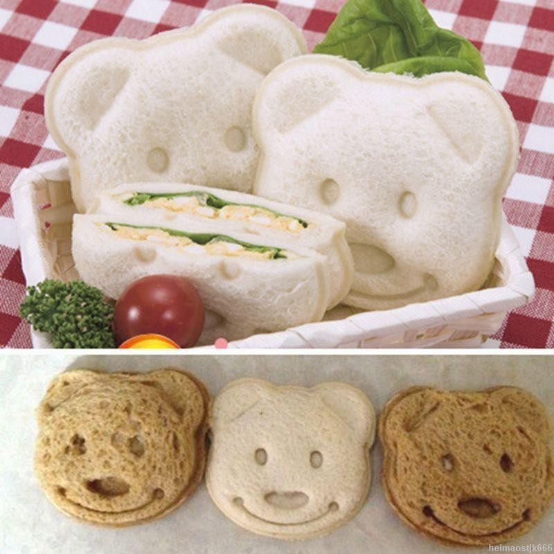 🔥爆款小熊三明治模具吐司面包可愛卡通飯團便當日本兒童早餐diy壓模包裝製品