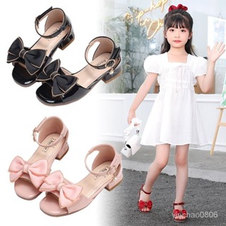 女童涼鞋夏季新款兒童韓版時尚女童高跟鞋網紅小女孩中小童漆皮鞋