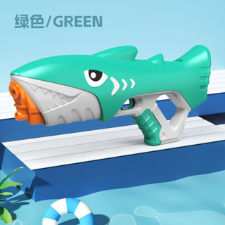 Water gun鯊魚電動水槍超大容量自動吸水潑水節戲水玩具批髮
