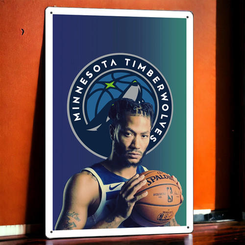 德瑞克·羅斯飆風玫瑰 NBA籃球明星 鐵皮畫 金屬海報 類球員卡 臺灣出貨 Derrick Rose 曼菲斯灰熊