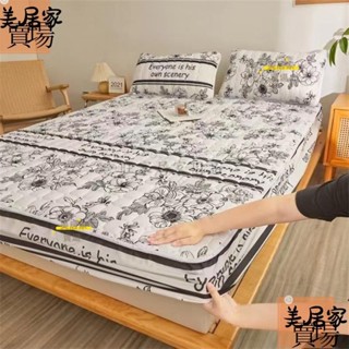 ❤️[台灣熱賣]床包 新款雙人鋪棉床包 加厚鋪棉床包 吸溼排汗床罩 親膚透氣床單 加大床包枕套bin35