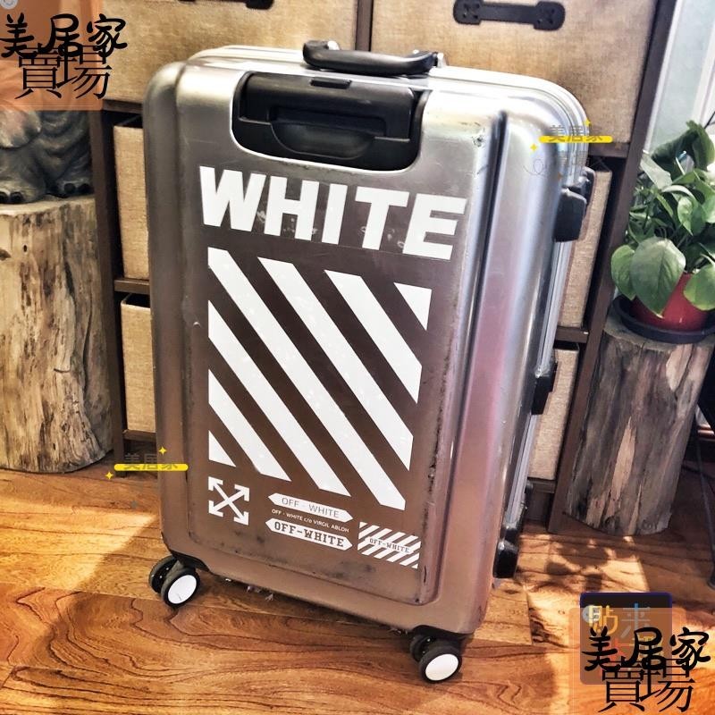 ❤️[台灣現貨]行李箱貼紙 大張 透明 off-white 個性貼紙 潮牌貼紙 旅行箱貼紙 冰箱玻璃貼畫 防水無痕貼