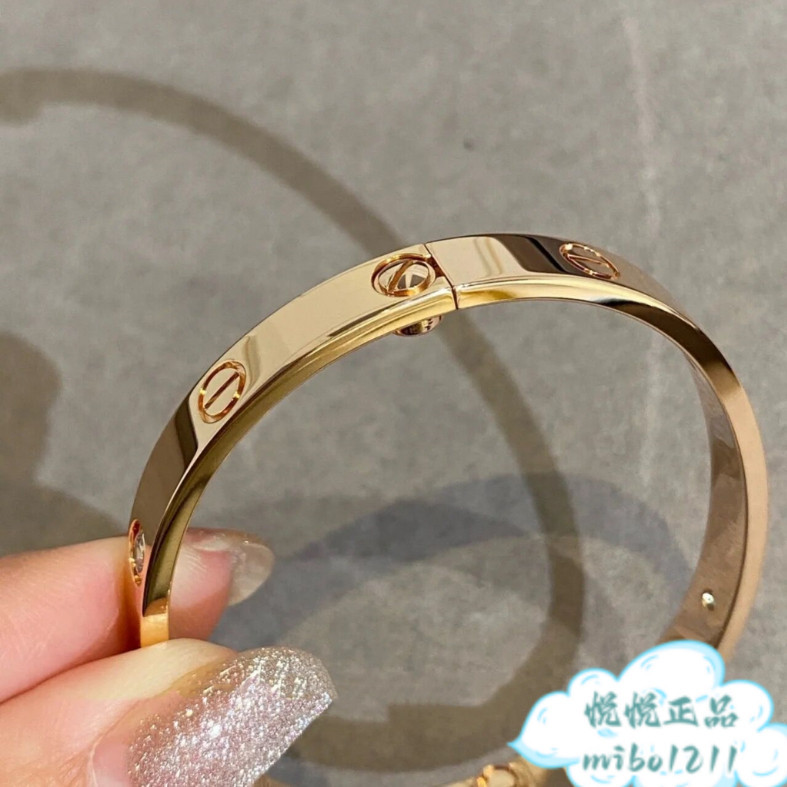 Cartier 卡地亞 Love 寬版無鑽 手環 手鐲 黃金 玫瑰金