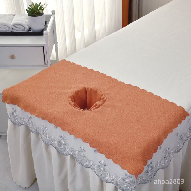 美容院洞巾床頭巾按摩床趴巾美容床罩洞墊床頭美容院墊巾