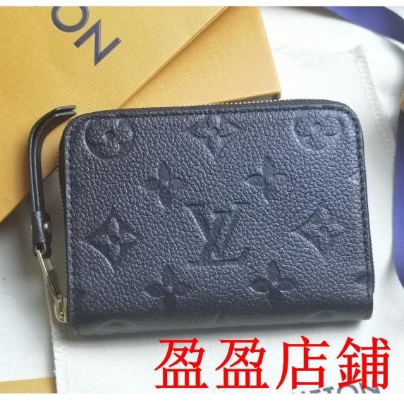 盈盈二手/LV 路易威登 M60574 ZIPPY 黑色壓紋印花拉鏈女士短夾零錢包 卡夾 卡包 錢包 皮夾