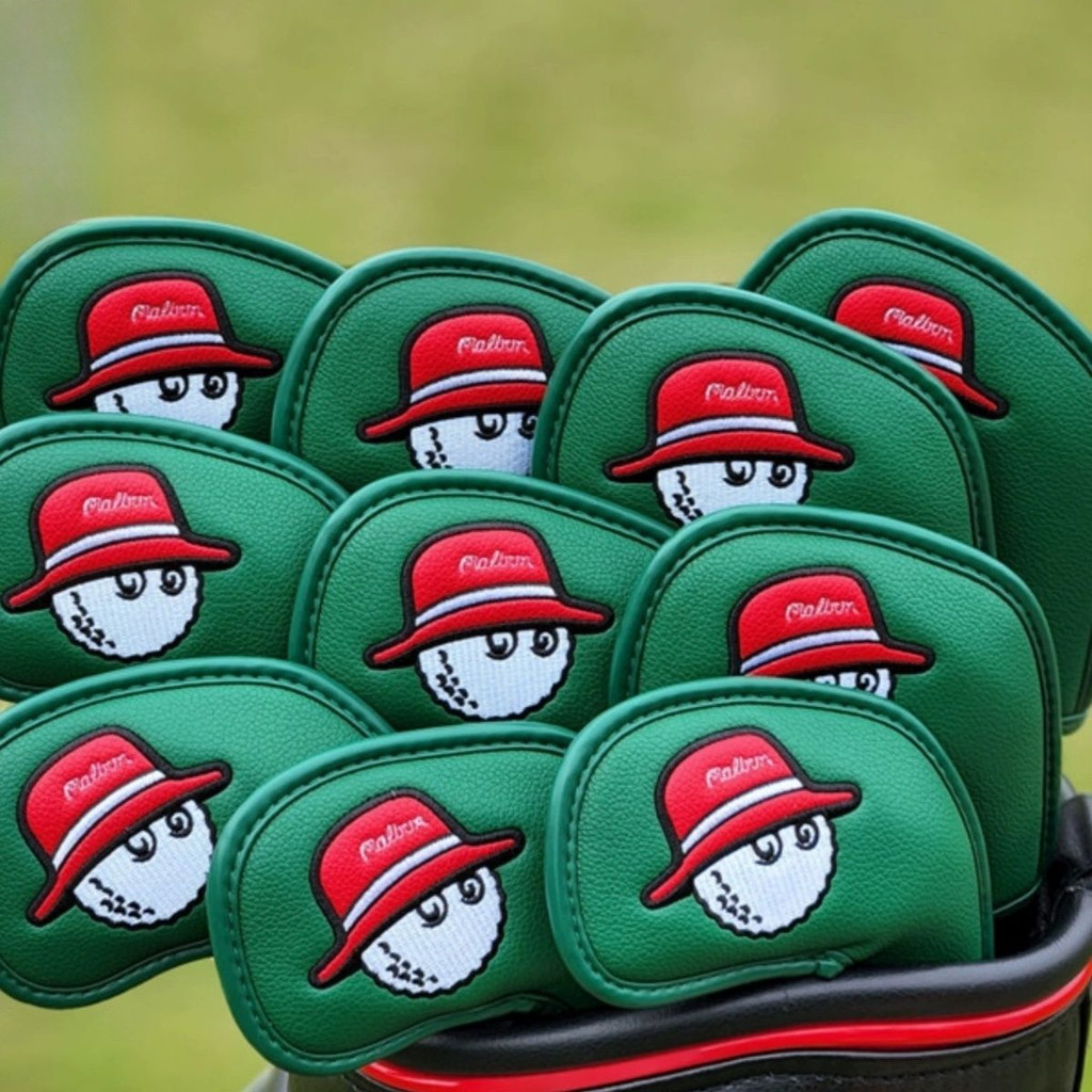 韓國Malbon原單漁夫帽推桿桿套高爾夫球鐵桿頭套保護套帽套 高爾夫球桿套 高爾夫鐵桿套 球桿套桿頭套 高爾夫球袋
