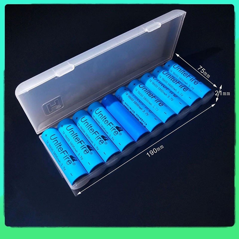 磨砂半透明 十節裝18650電池收納盒 電池盒 塑料盒 防滑 防磨(可放保護闆18650電池)