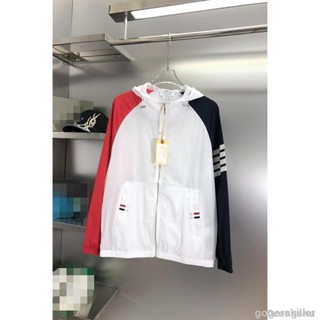 防曬衣 外套男 夏男女四槓風衣外套 輕薄涼爽防曬衣 防風外套 拉鏈連帽外套 撞色風衣熱賣