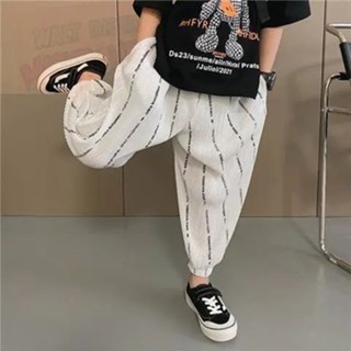 童裝 男童 防蚊褲 冰絲 空調褲 薄款 休閒長褲 夏季 運動褲 燈籠褲 中大童