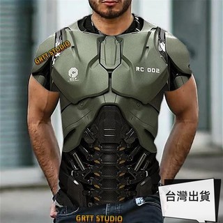 免運 優選 3d效果服裝t恤男士圓領休閒時尚夏季短袖健身房t恤男士嘻哈超大t恤男士街頭