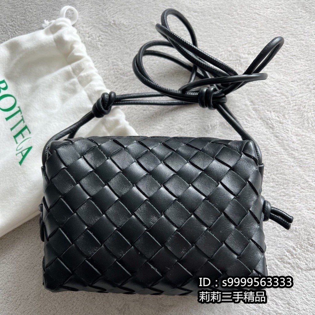 現貨二手 Bottega Veneta BV Mini Loop Camera Bag黑色 手拿包 斜挎包 肩背包