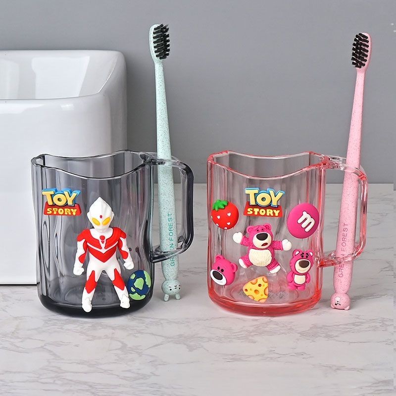 ✨超人力霸王✨兒童刷牙杯卡通奧特曼漱口杯可愛洗漱刷牙牙膏牙刷套裝杯子牙缸水杯