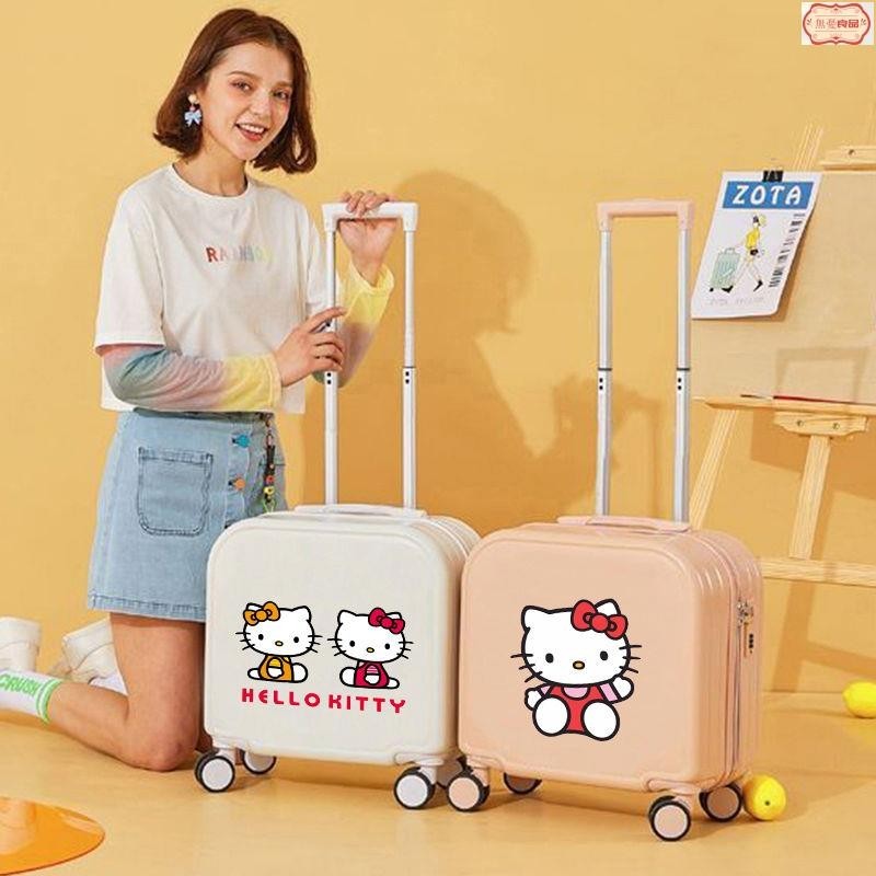 💥旅行必備💥hello kitty兒童行李箱 凱蒂貓輕便迷你登機箱女 學生高顏值拉桿箱