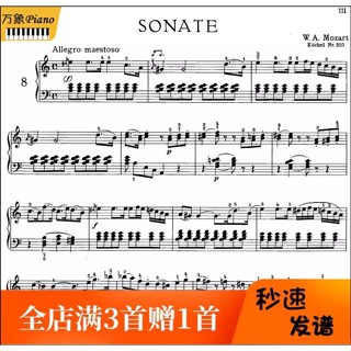 【曲譜】莫扎特 a小調奏鳴曲K310鋼琴譜帶指法 一二三樂章原版-19頁