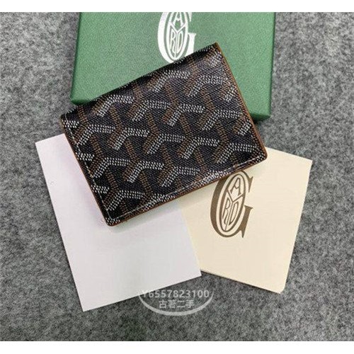 二手便宜出 GOYARD 戈雅 護照夾 皮夾 短夾 名片夾 卡包 信用夾 黑色