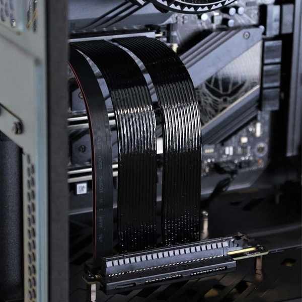 PCI-E4.0顯卡延長線PCIe4/PCIe4.0轉接線90度角追風者支架太