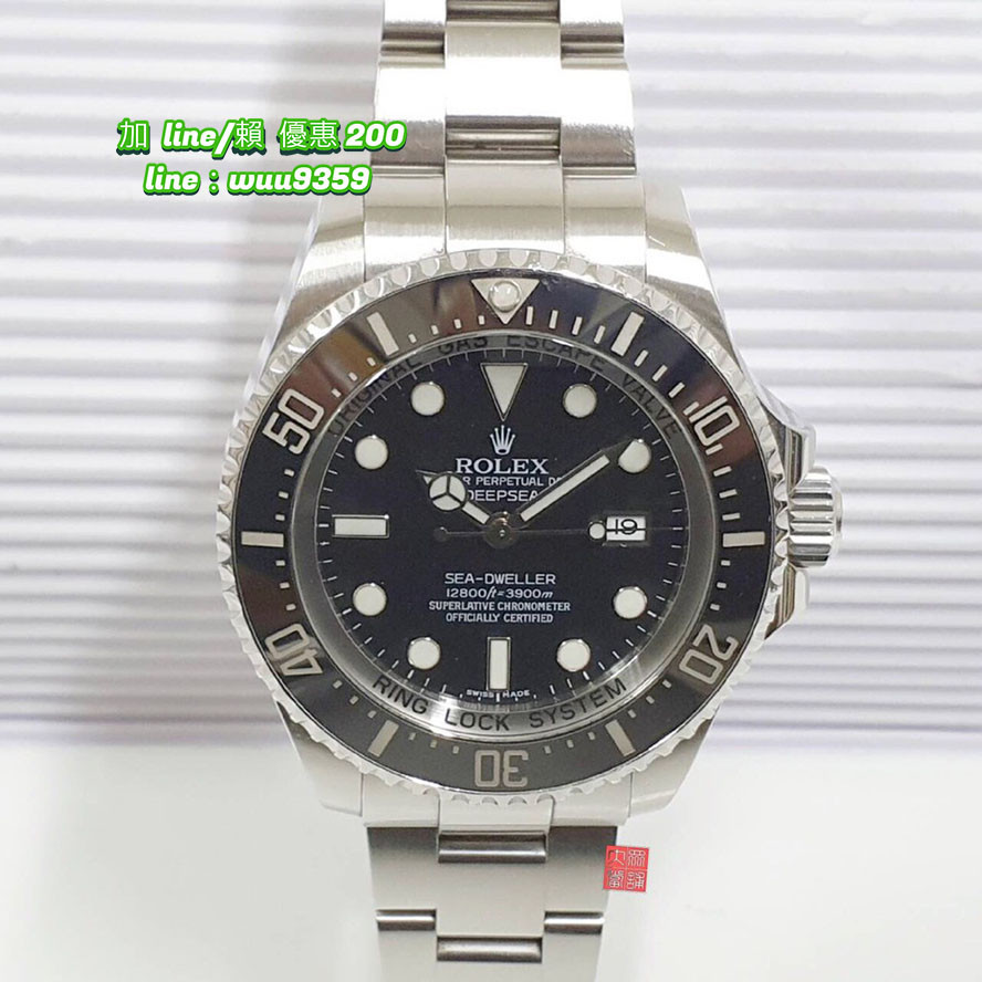 Rolex 勞力士 水鬼王 盒證全配件 116660 陶瓷框 錶徑44mm 自動機械 精鋼材質