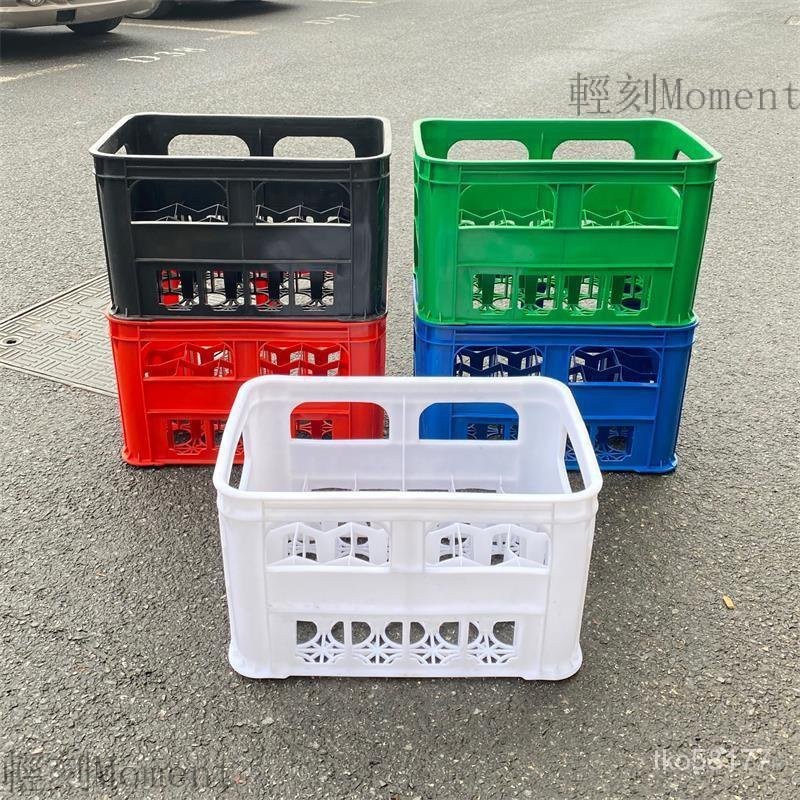塑料啤酒框 啤酒箱 啤酒框 啤酒籃 啤酒筐 空籃 啤酒提籃 飲料筐 運輸週轉箱 物流箱 24瓶啤酒塑料飲料筐分格啤酒週轉