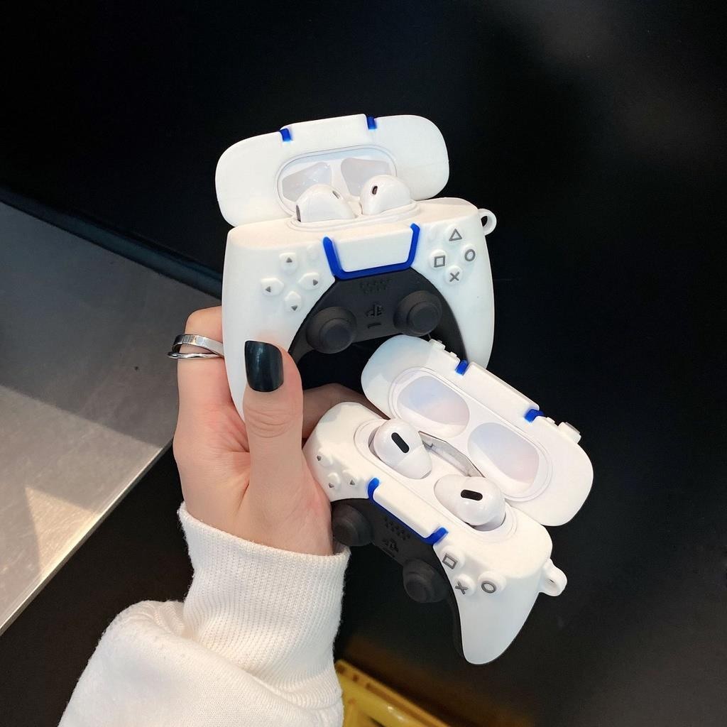 創意立體PS5遊戲手柄蘋果AirPods pro 藍牙耳機保護套1/2/3代適用 耳機保護套