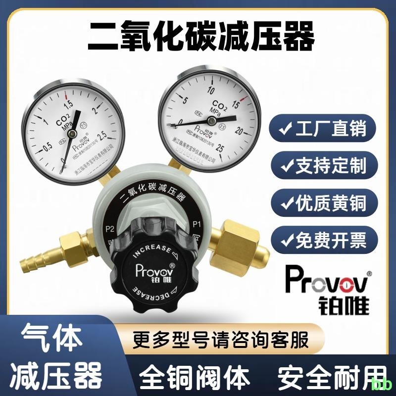 下殺 工廠直銷#二氧化碳減壓閥YQT系列氣體鋼瓶CO2表全銅調器壓力表腹腔鏡培養箱