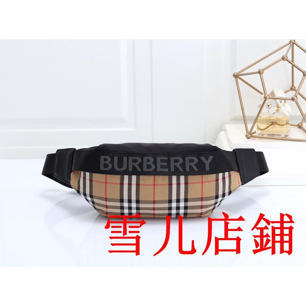 雪儿二手/巴寶莉 Burberry經典時尚腰包 腰包 胸包 腰包男腰包女胸包男胸包女男生腰包腰包 黑色腰包腰包