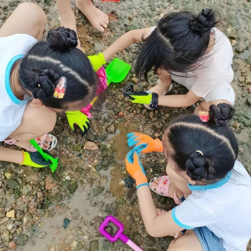 【33-HANBUBU🔥】💖爆款💖兒童手套趕海專用抓螃蟹橡膠防水寵物倉鼠防咬戶外勞動園藝防護