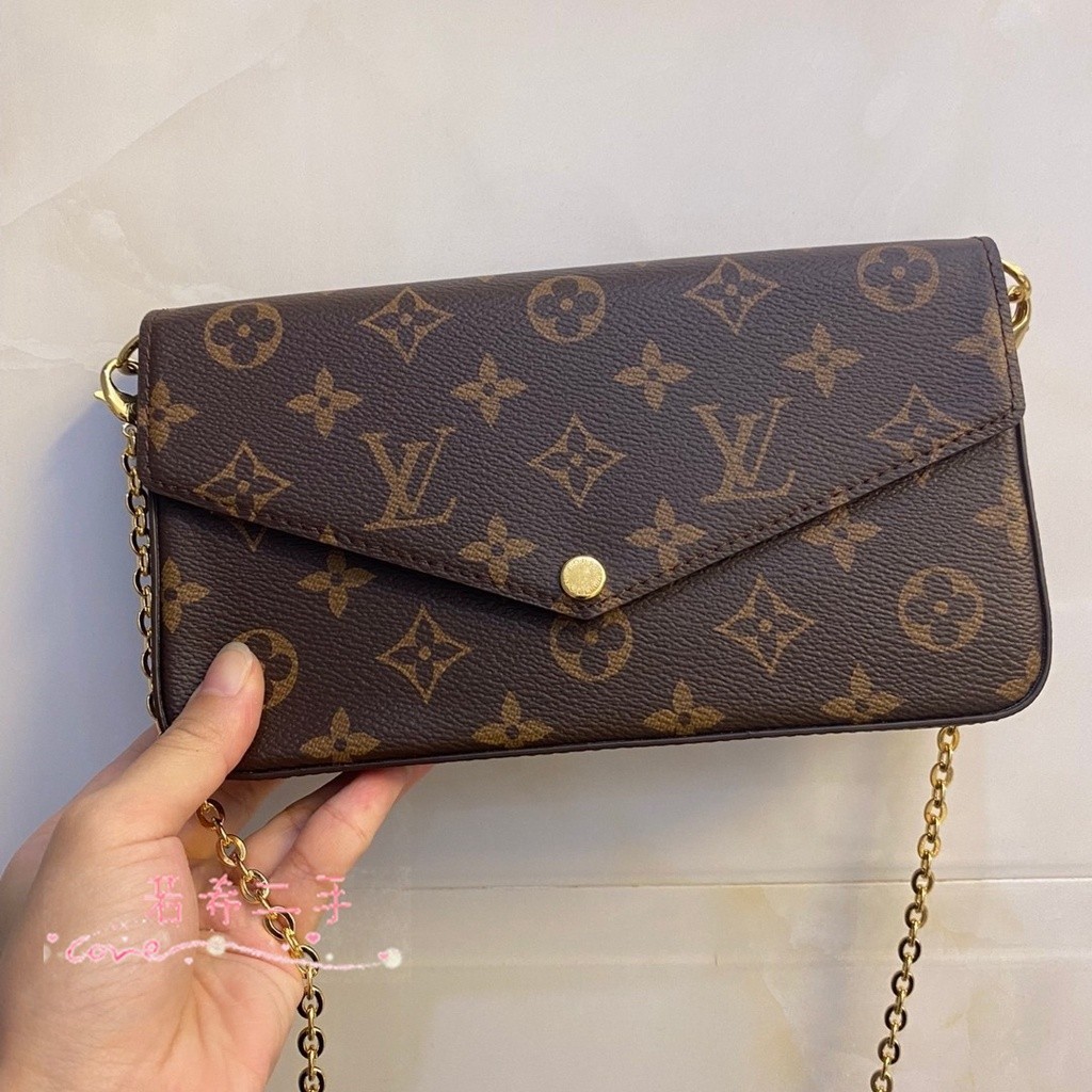 LV 路易威登 POCHETTE FÉLICIE 經典老花 三合一 鏈條包 單肩包 斜背包 M61276