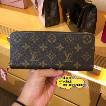 現貨免運 LV 路易威登Clemence Monogram 粉桃 雙色 幸運草 拉鍊長夾M68314二手