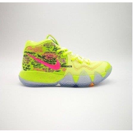 現貨 Nike kyrie 4 BHM 鴛鴦 塗鴉 籃球 螢光 高筒潮鞋